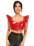 Underwire Bustier Top w/Removable Ruffle Sleeves