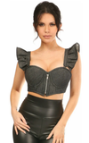 Underwire Bustier Top w/Removable Ruffle Sleeves