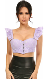 Underwire Bustier Top w/Removable Ruffle Sleeves