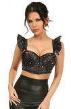 Underwire Bustier Top w/Removable Ruffle Sleeves