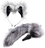 Grey Wolf Ear & Tail Set