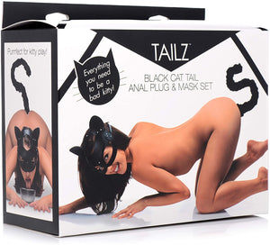 Black Cat Ears & Tail Set