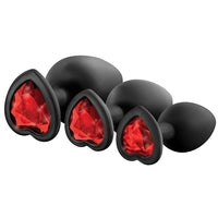 Luxe Bling Plugs Training Kit - Black With Red Gems
