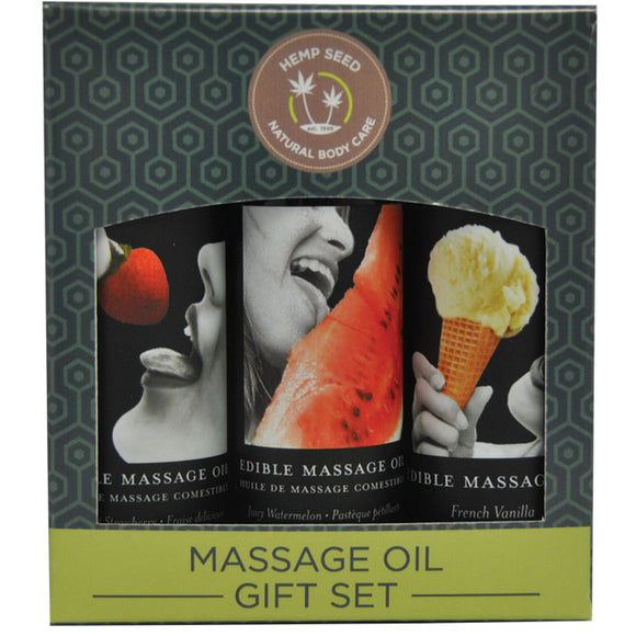 Earthly Body Edible Massage Oil- Fruity Gift Set