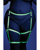 Glow Black Light Buckle Up Glow in the Dark Leg Harness - Light Blue