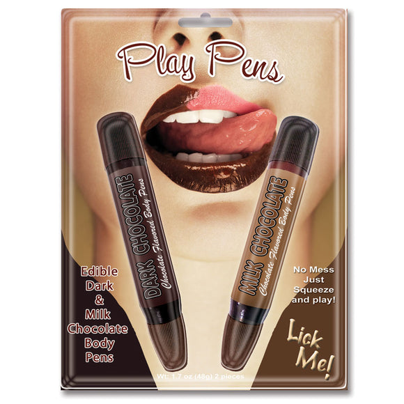 Play Pens Edible Dark & Milk Chocolate Body Pens (2 Pack)
