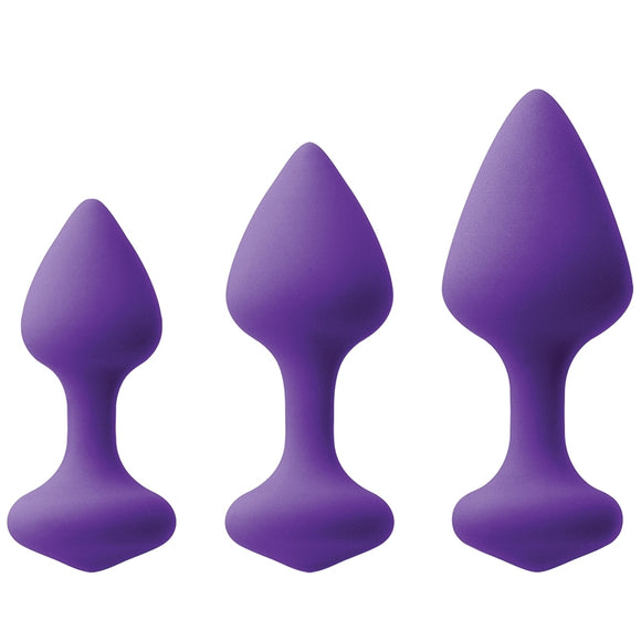 Triple Kiss Plug Set - Purple