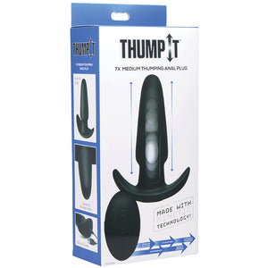 Thump-It Silicone Remote Control Butt Plug-  Black