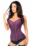 Top Drawer Plum Brocade Steel Boned Corset