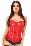 Lavish Sheer Lace Over Bust Corset - 3 Color Options