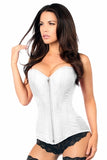 Top Drawer White Brocade Steel Boned Corset